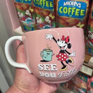 2025 Disney Parks Minnie Mouse See You Latte Coffee Mug NEW